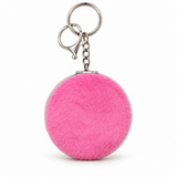 SuperDeal Round Keyring Pocket Mirror – 7.5 cm – Pink