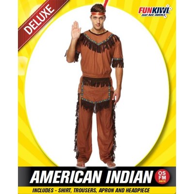 Adults Costume (Deluxe) - American Indian