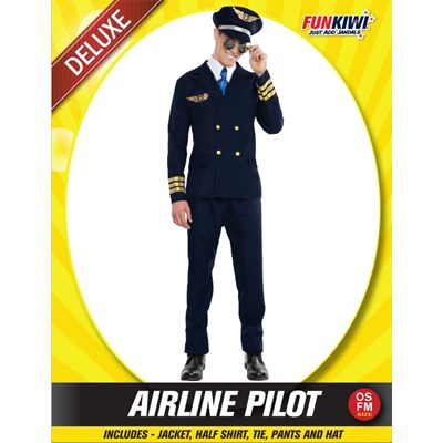 Adults Costume (Deluxe) - Airline Pilot