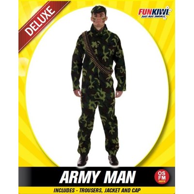 Adults Costume (Deluxe) - Army Man