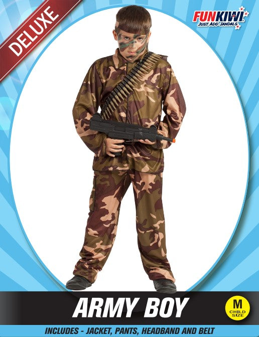 Kids Costume (Deluxe) - Army Boy