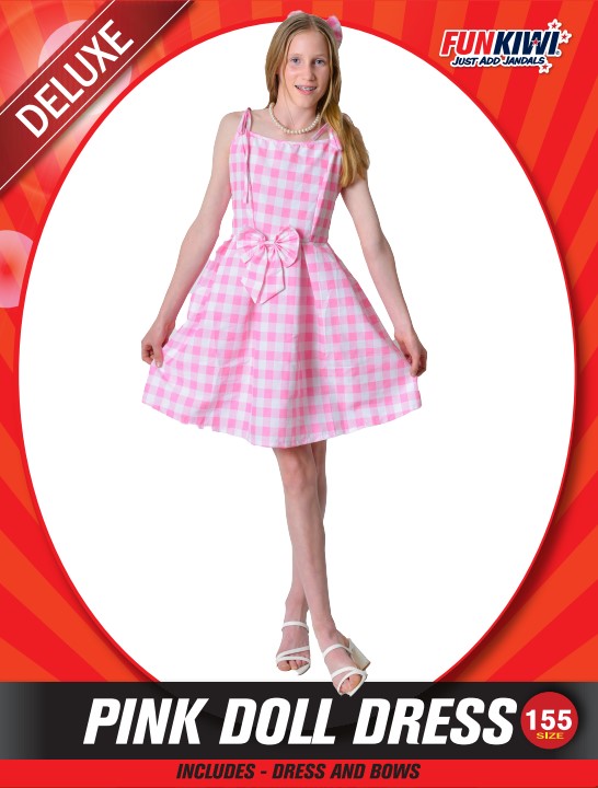 Kids Costume (Deluxe) - Pink Doll Dress (155cm)