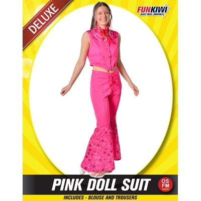 Adults Costume (Deluxe) - Pink Doll Suit