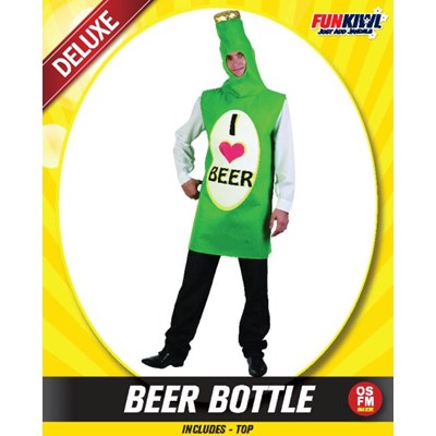 Adults Costume (Deluxe) - Beer Bottle