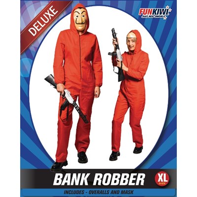 Adults Costume (Deluxe) - Bank Robber (XL)