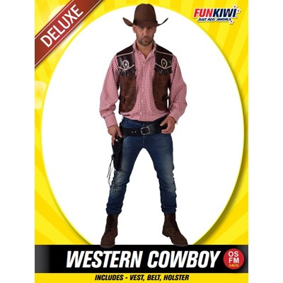 Adults Costume (Deluxe) - Western Cowboy