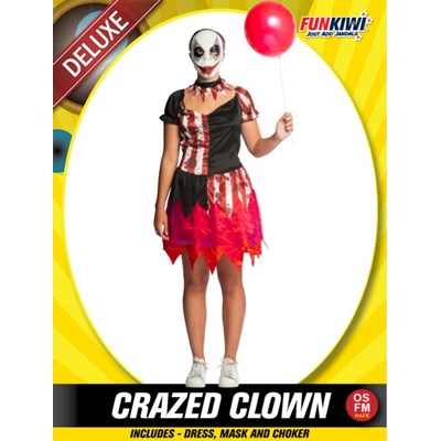 Adults Costume (Deluxe) - Crazed Clown