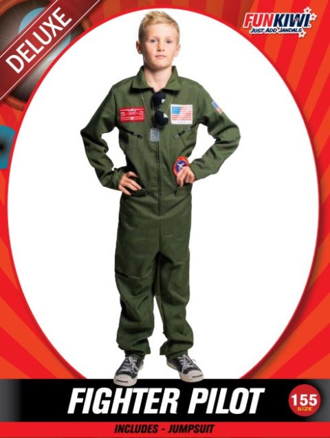 Kids Costume (Deluxe) - Fighter Pilot (155cm)