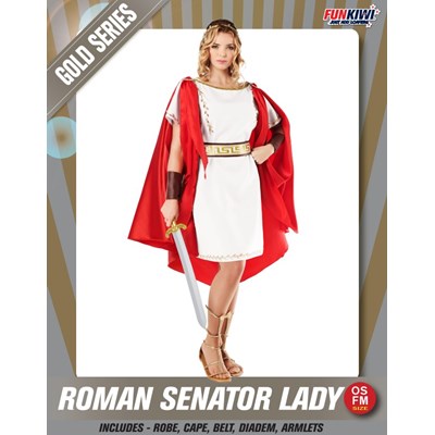 Adults Costume (Deluxe) - Roman Senator Lady