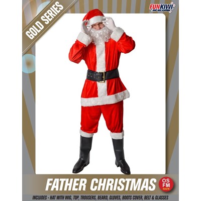 Adults Costume (Deluxe) - Father Christmas