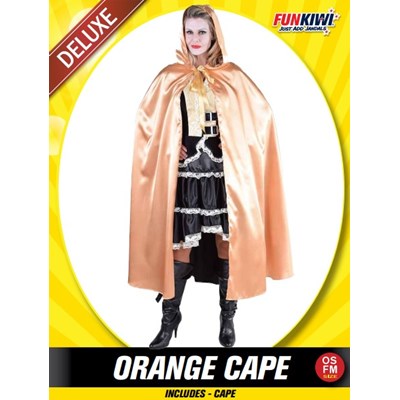 Adults Costume (Deluxe) - Orange Cape