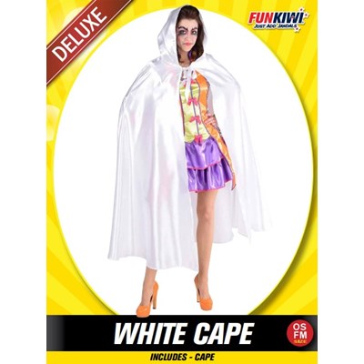 Adults Costume (Deluxe) - White Cape