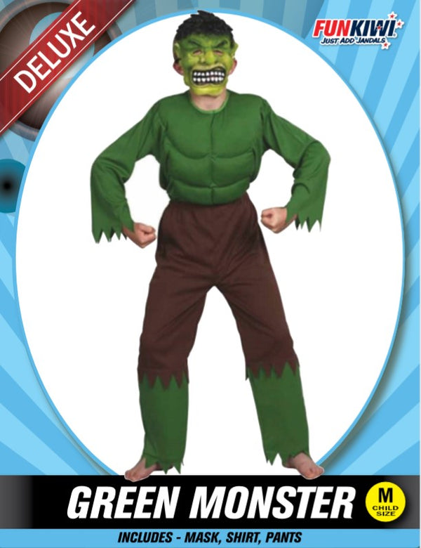 Kids Costume (Deluxe) - Green Monster