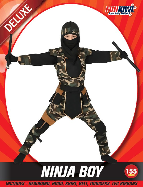 Kids Costume (Deluxe) - Ninja Boy (155cm)