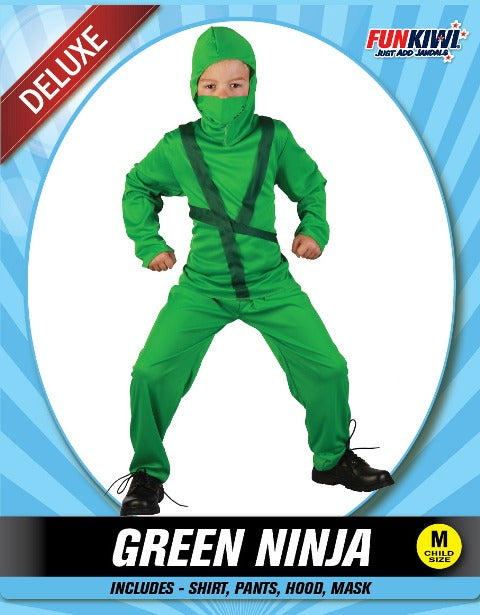 Kids Costume (Deluxe) - Green Ninja