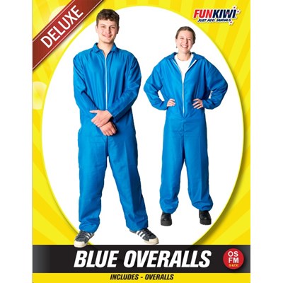 Adults Costume (Deluxe) - Blue Overalls