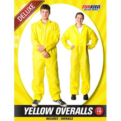 Adults Costume (Deluxe) - Yellow Overalls