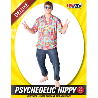 Adults Costume (Deluxe) - Psychedelic Hippy