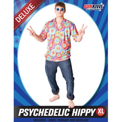 Adults Costume (Deluxe) - Psychedelic Hippy (XL)