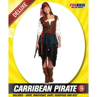 Adults Costume (Deluxe) - Carribean Pirate