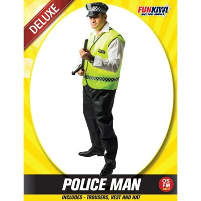 Adults Costume (Deluxe) - Police Man