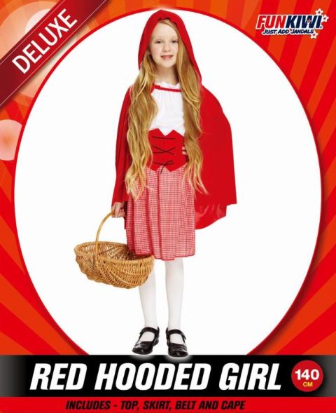 Kids Costume (Deluxe) - Red Hooded Girl (140cm)