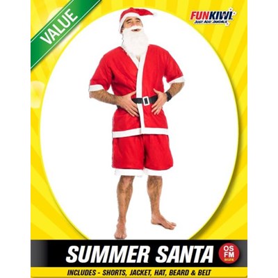 Adults Costume (Deluxe) - Summer Santa