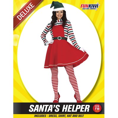 Adults Costume (Deluxe) - Santa's Helper