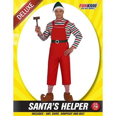 Adults Costume (Deluxe) - Santa's Helper
