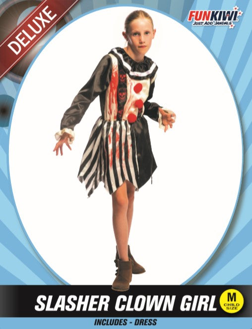 Kids Costume (Deluxe) - Slasher Clown Girl