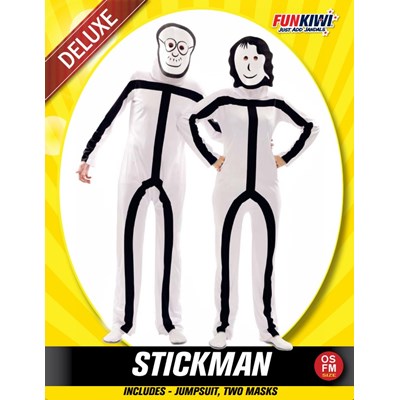 Adults Costume (Deluxe) - Stickman