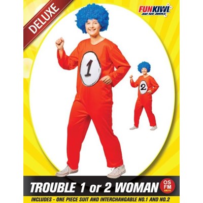 Adults Costume (Deluxe) - Trouble 1 or 2 Woman