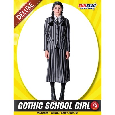 Adults Costume (Deluxe) - Gothic School Girl