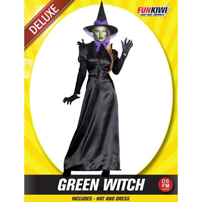 Adults Costume (Deluxe) - Green Witch