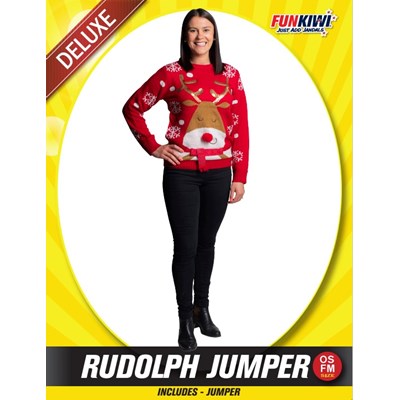 Adults Costume (Deluxe) - Rudolph Jumper