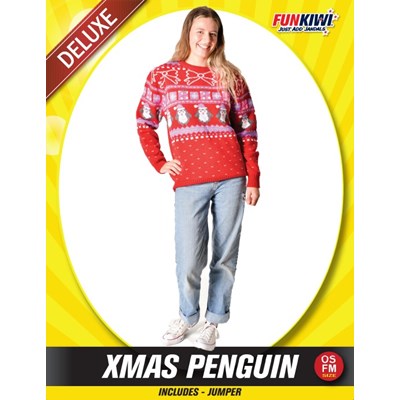 Adults Costume (Deluxe) - Xmas Penguin