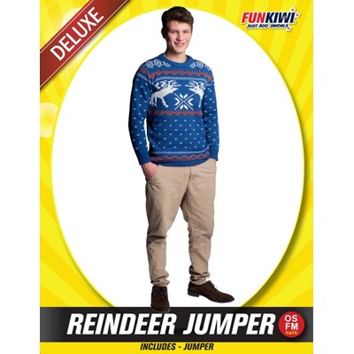 Adults Costume (Deluxe) - Reindeer Jumper