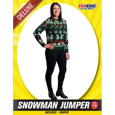 Adults Costume (Deluxe) - Snowman Jumper