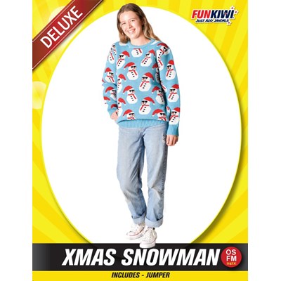 Adults Costume (Deluxe) - Xmas Snowman