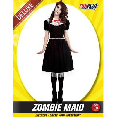 Adults Costume (Deluxe) - Zombie Maid
