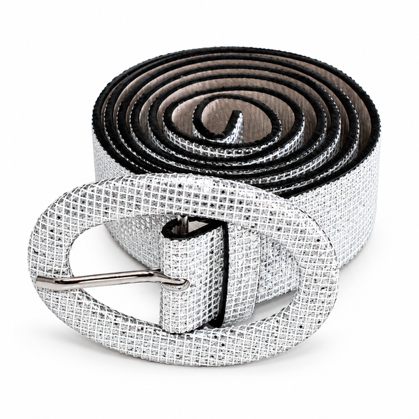 Silver Sequin Costume Belt