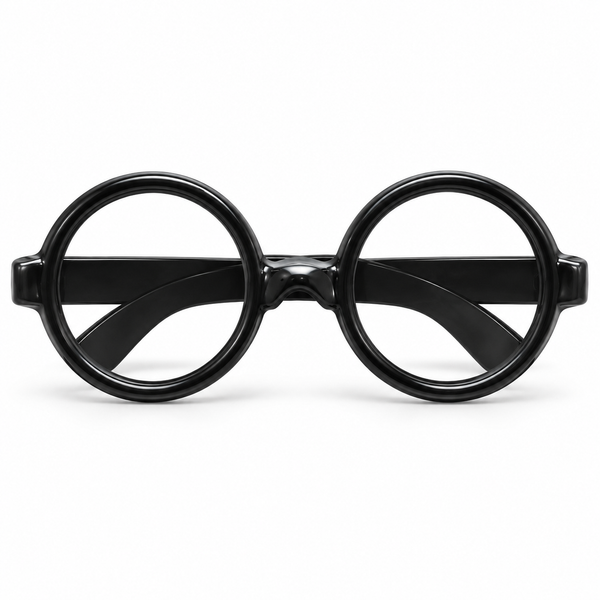 Round Black Costume Glasses