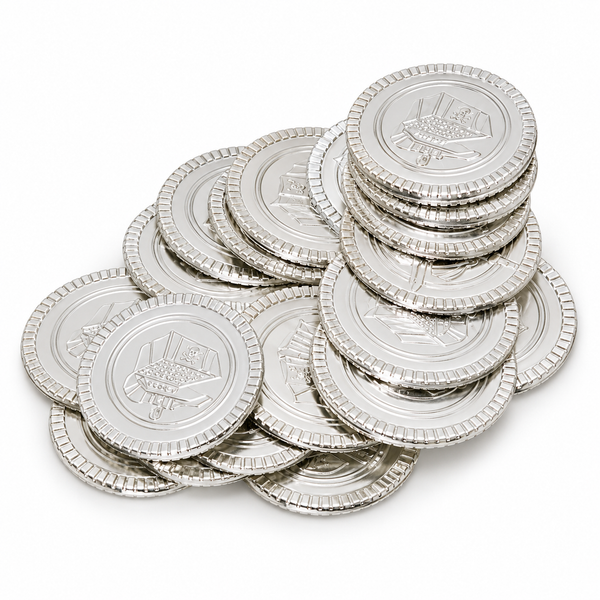 Silver Pirate Costume Coins