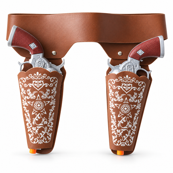 Brown Cowgirl Twin Pistol & Holster Set