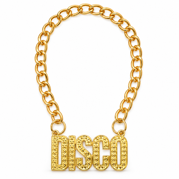 Gold Disco Costume Necklace