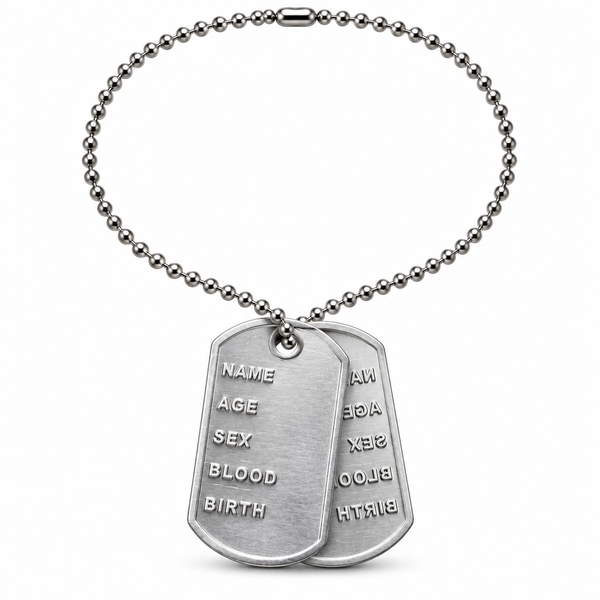 Military Costume Dog Tags