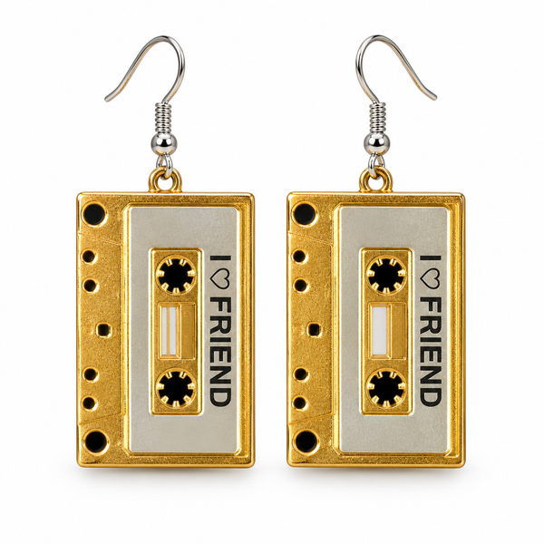 Cassette Tape Costume Earrings – Assorted Colours