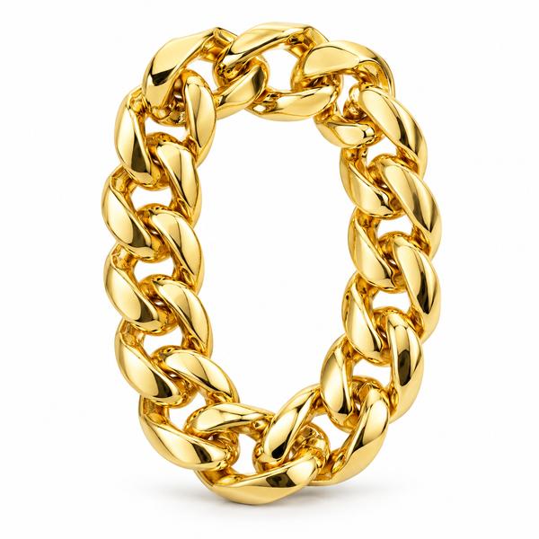 Gold Chunky Chain Costume Bracelet
