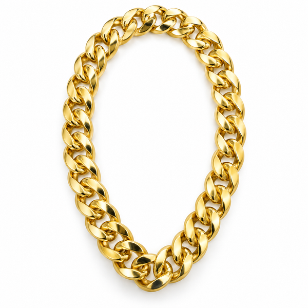 Gold Chunky Chain Costume Necklace