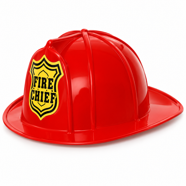 Red Fire Chief Costume Helmet